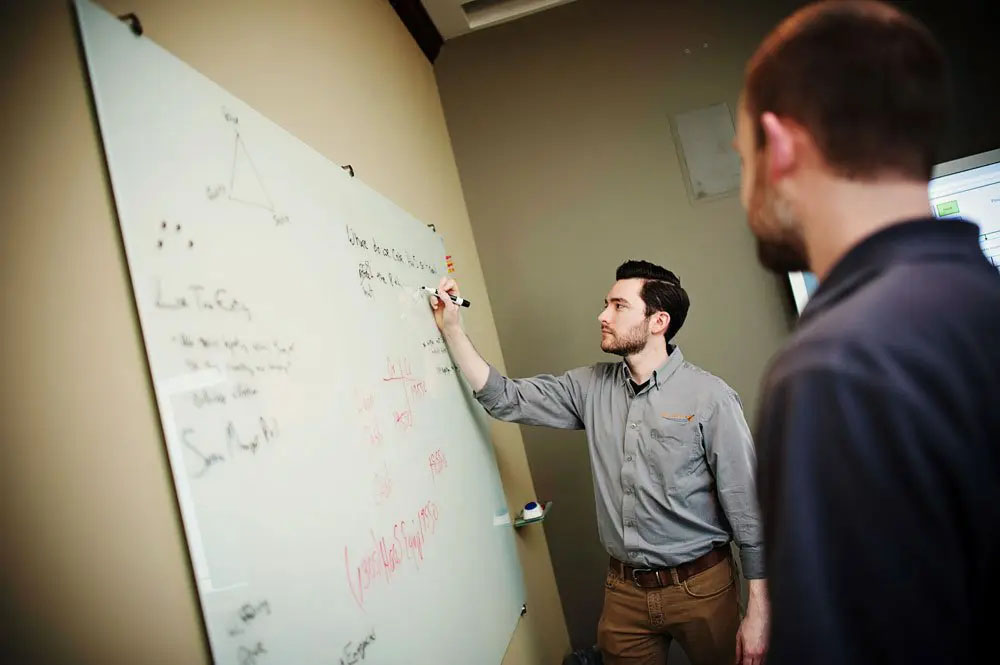 IT professionals developing a secure technology roadmap