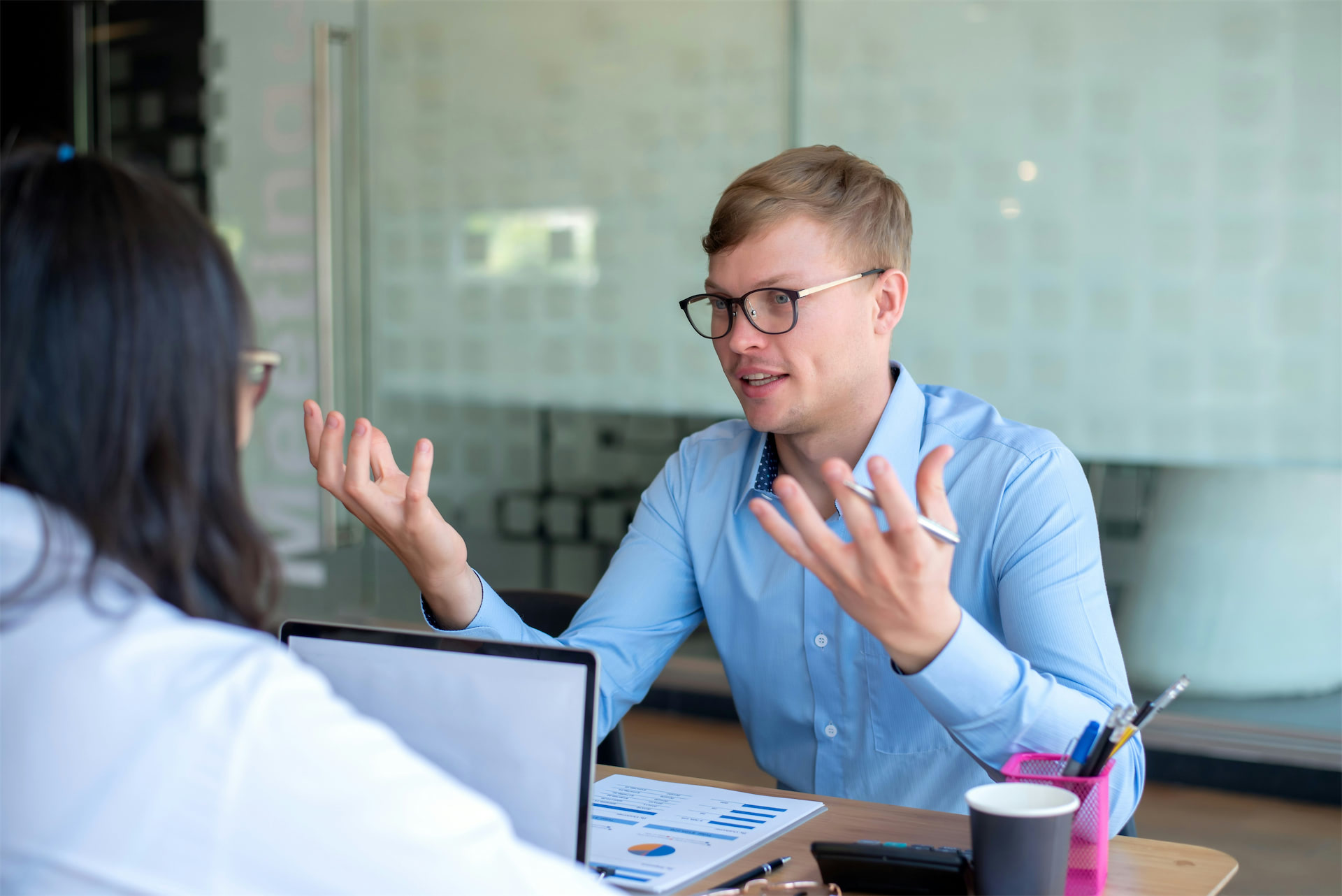 Technician configuring Microsoft 365 tenant settings and security policies