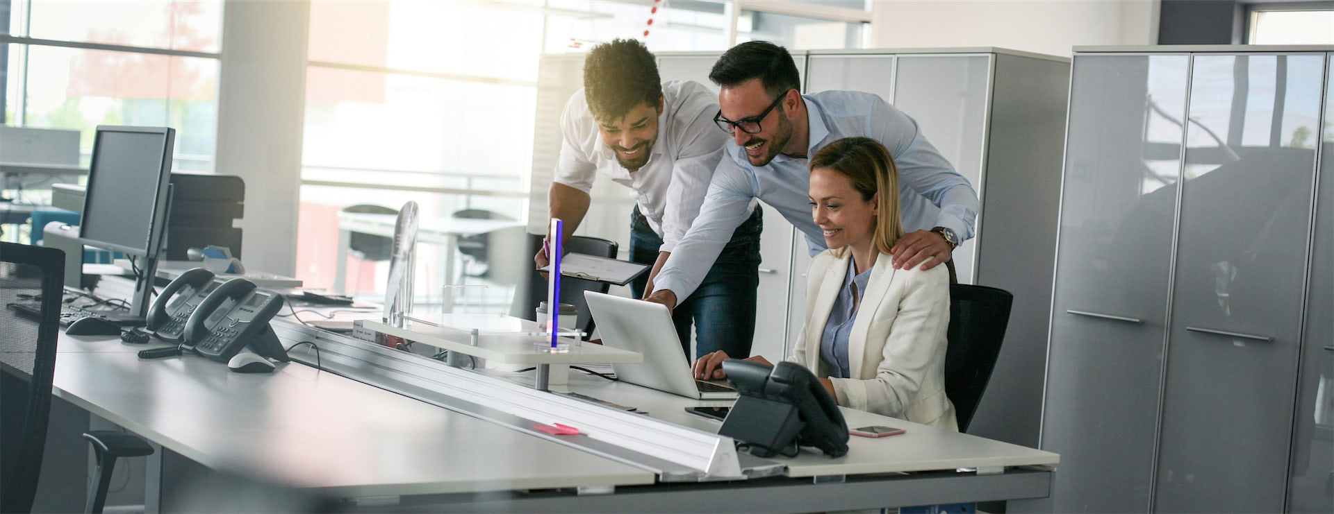 Business team supported by managed IT services