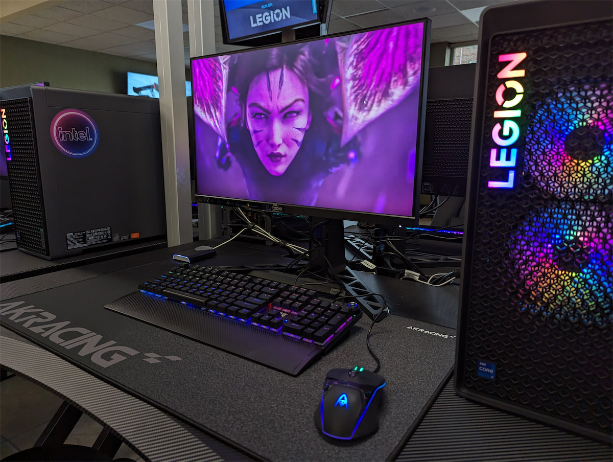 Digital signage and display screens at The Bank Esports facility